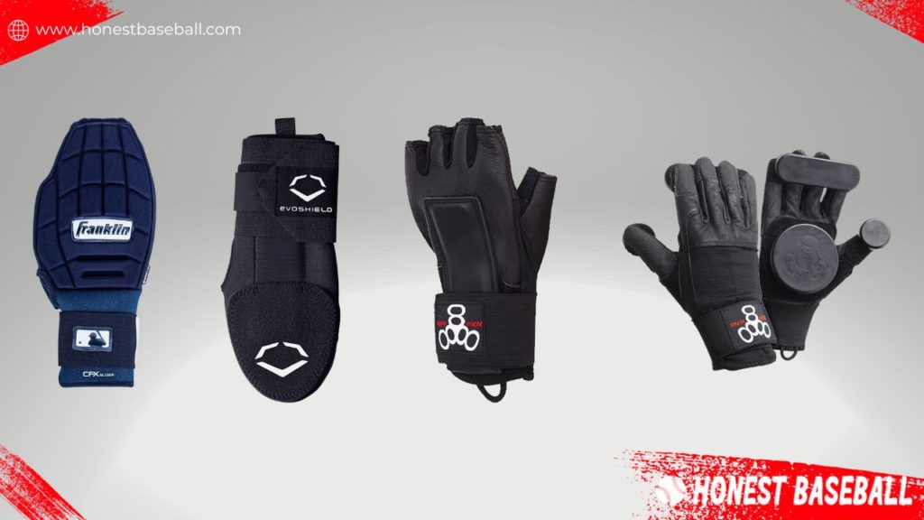 Different types of baseball sliding gloves