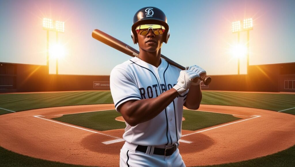 A Baseball Player wearing Sunglass 