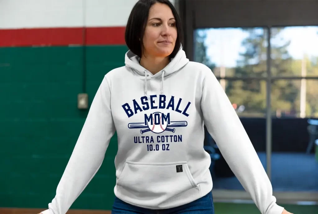 Bleached Baseball Mom Pullover Hoodie