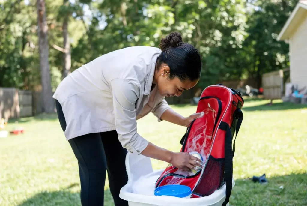 washing softball bag
