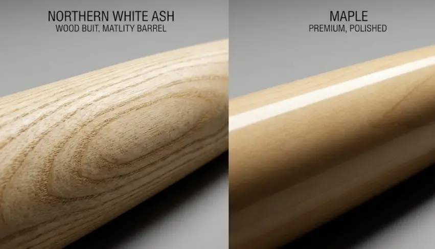 Ash vs maple wood baseball bats