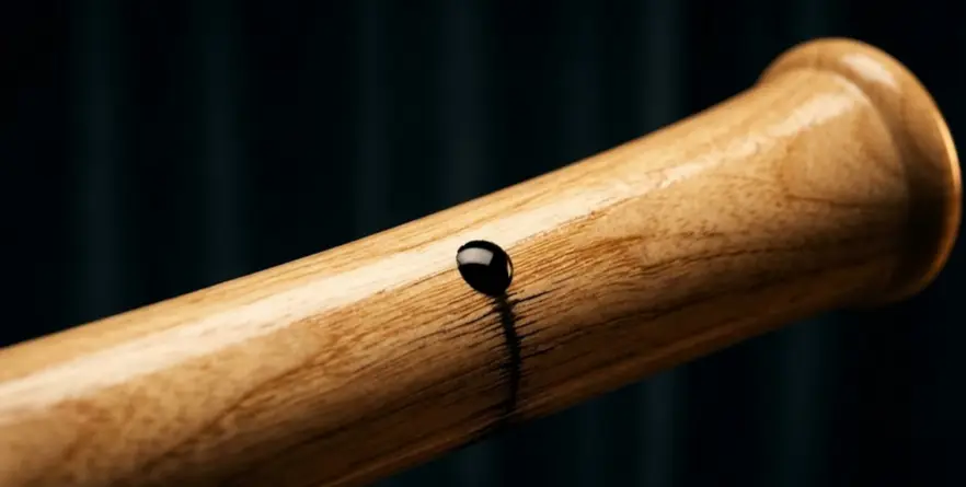 Black dot in baseball bat