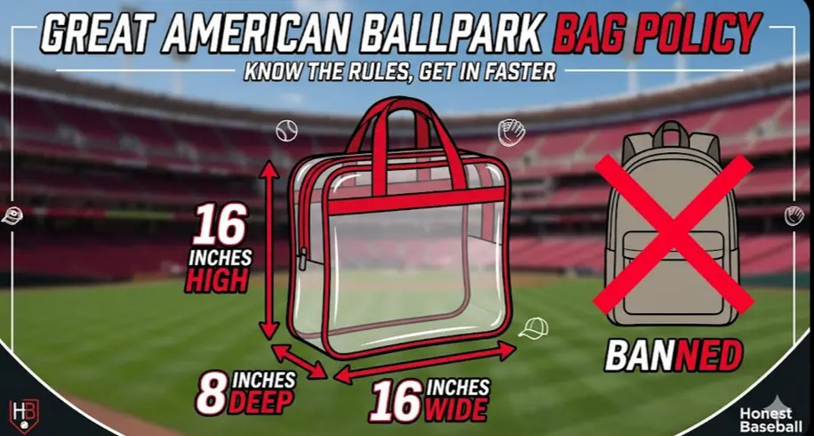 great American ball park bag policy and which bag is allowed